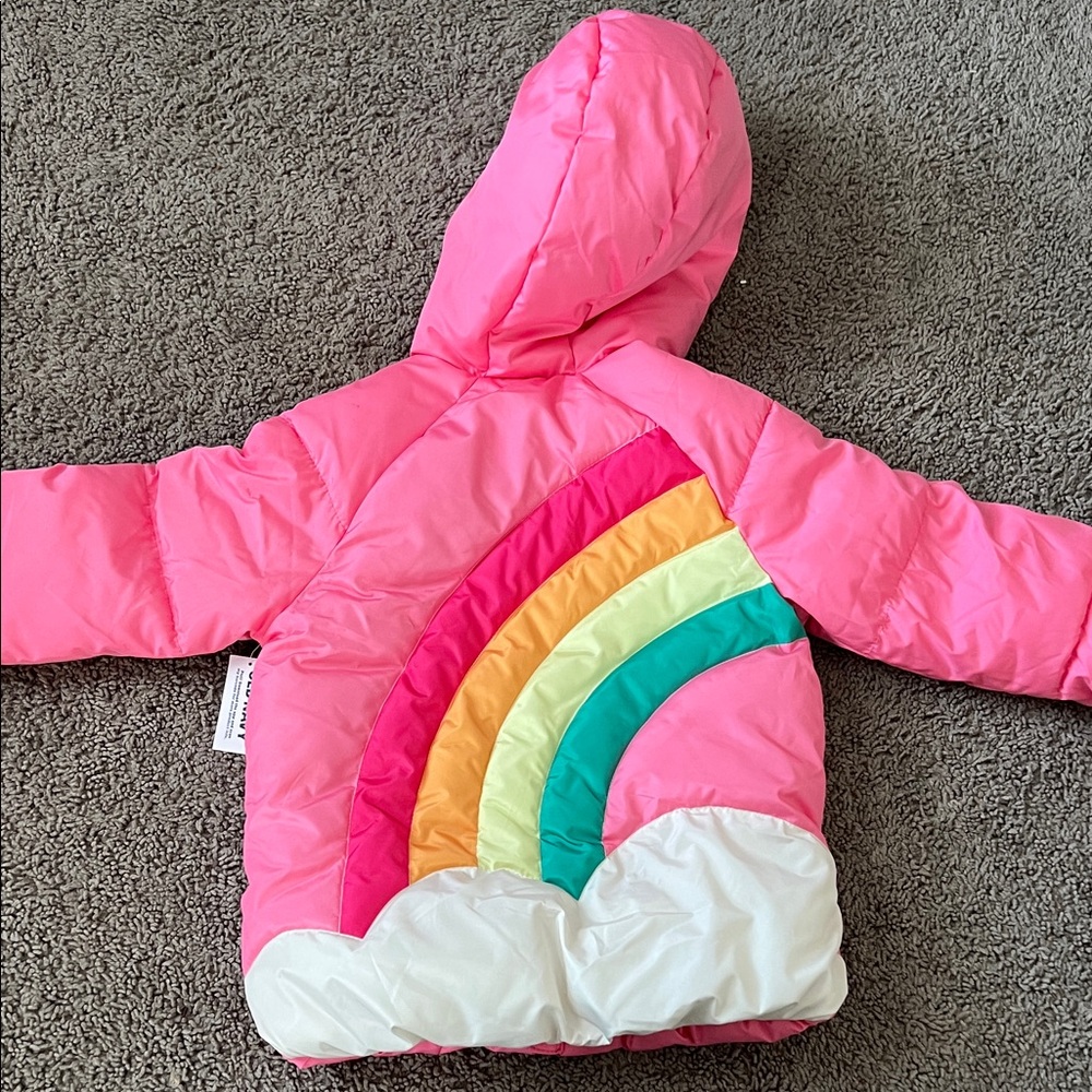 Old Navy Pink Hooded Puffer Jacket 5T